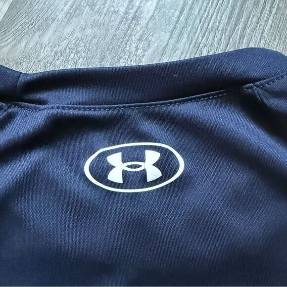 Under Armour Navy Blue Camo Shirt Youth Medium Loose Fit - Picture 5 of 9